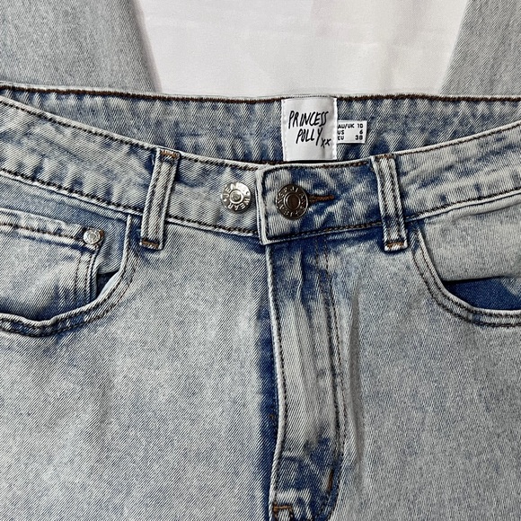 Princess Polly light acid wash jeans Sz 6 - Picture 3 of 5